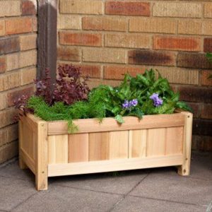 wooden garden planter box