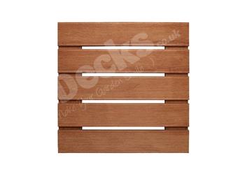 Ribbed Hardwood Decking Tile (500mm x 500mm)