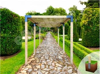 ModBlox™ Trellis Top Walkway Pergola (1800mm x 3700mm)