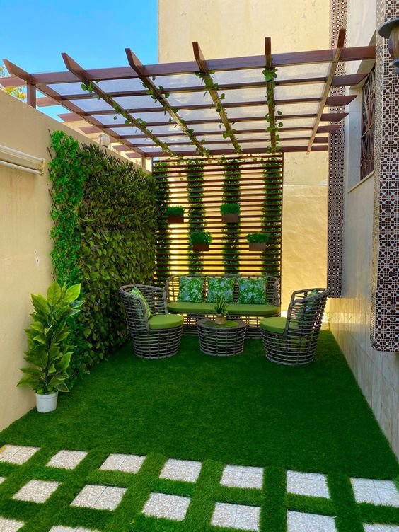 Small Garden With These Easy Ideas, Fake Grass Landscape Ideas