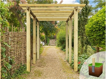 Heavy Duty Royal Walkway Pergola (W 2400mm x D 4800mm)