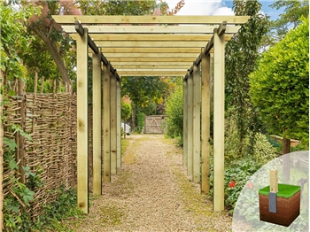 Heavy Duty Royal Walkway Pergola (W 2400mm x D 7200mm)
