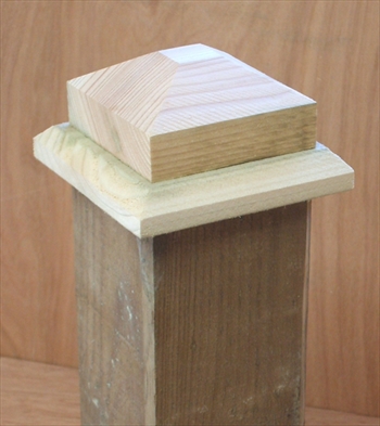 Green Delux Temple Fence Post Cap (5" x 5")
