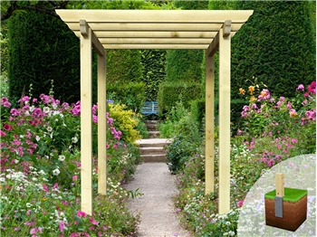 Heavy Duty Royal Walkway Pergola With Super Rafters (W 2400mm x D 2400mm)
