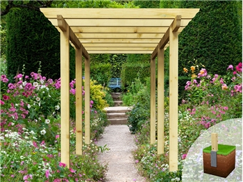 Heavy Duty Royal Walkway Pergola With Super Rafters (W 2400mm x D 4800mm)