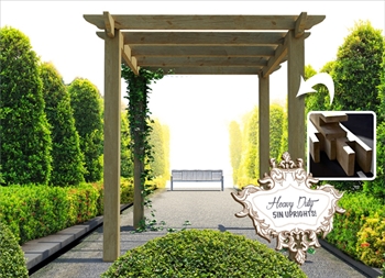 Heavy Duty Royal Walkway Pergola Extra Wide (W 4800mm x D 2400mm)