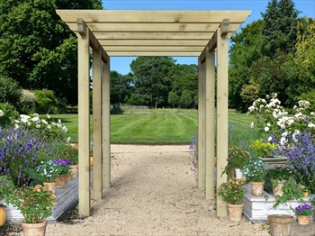 Heavy Duty Royal Walkway Pergola Extra Wide With Super Rafters (W 3600mm x D 4800mm)