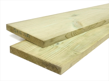 Green - Treated Planed Square Edge Timber (150mm x 25mm)