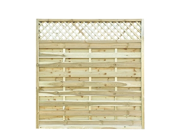 Horizontal Lattice Top Fence Panel (1.8m x 1.8m)
