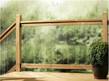 Clearview Balustrade Set Including Posts (1.965m Span) 