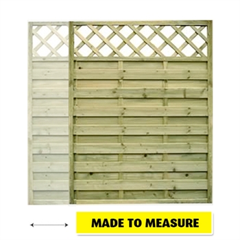 Horizontal Lattice Top Fence Start / End Panel (Made To Measure)