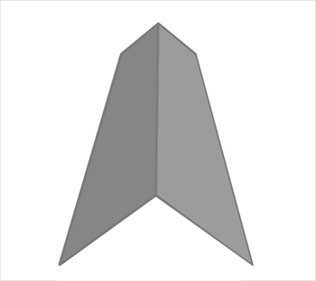 Plastisol Coated Angled Ridge 3m Goosewing Grey (200mm x 200mm)