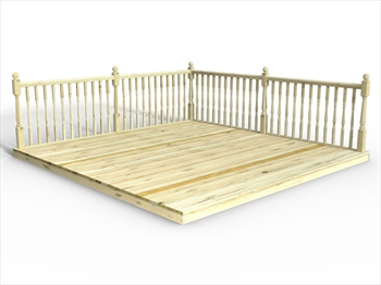 Chunky Easy Deck Kit 3.6m x 3.6m (With Handrails)