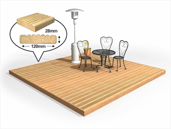 Easy Deck Patio Kit 4.8m x 4.8m (No Handrails)