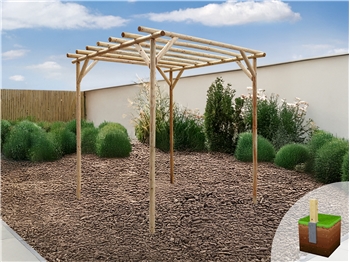 Heavy Duty Rustic Rose Pergola (W 2250mm x D 2250mm)