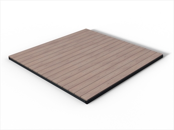 RealGroove™ Bark Effect Oak Solid Composite Decking Kit (2.4m x 2.4m)