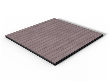 RealGroove™ Bark Effect Redwood Solid Composite Decking Kit (2.4m x 2.4m)