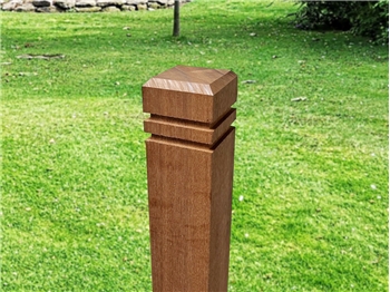 Square Hardwood Balau 90mm Deck Newel (1500mm)