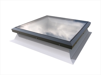 Mardome Trade - Glass Rooflight On 150mm PVC Kerb - Powered Opening (900mm x 900mm)