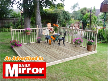 Easy Deck Patio Kit 2.1m x 2.1m (With Handrails)