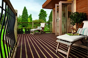 Cut To Size - Charcoal & Red Walksure Anti Slip Decking Kit (No Handrails)