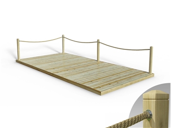 Standard Redwood Decking Kit 3m x 6m (With Rope Handrails)