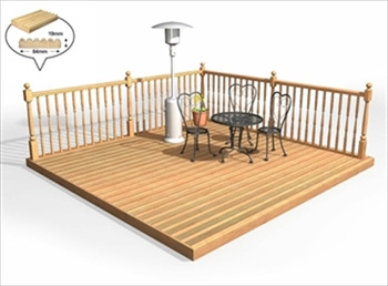Discount Decking Kit 6m x 6m (With Handrails)
