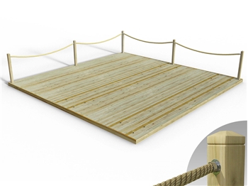 Discount Decking Kit 6m x 6m (With Rope Handrails)