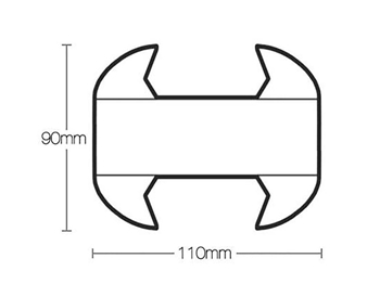 Graphite Composite Fence Post (1800mm x 110mm x 90mm)
