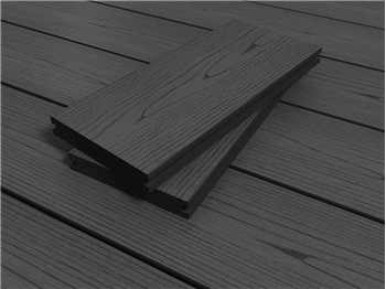 Cut to size - RealGroove™ Bark Effect Ebony Solid Composite Decking (146mm x 22mm)