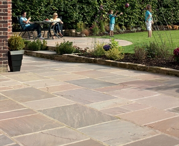 Calibrated 22mm Indian Stone Paving Multi Buff (300mm x 300mm)
