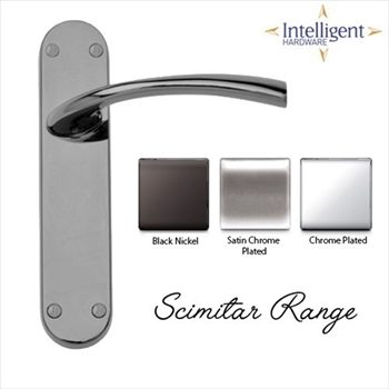Intelligent - Scimitar Lever On Backplate (Polished Chrome Plated)