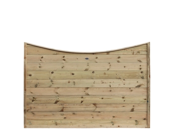 Concave Contemporary Fence Panel (6ft x 4ft x 3