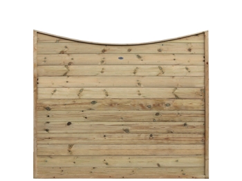Concave Contemporary Fence Panel (6ft x 5ft x 4