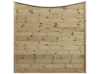 Concave Contemporary Fence Panel (6ft x 6ft x 5