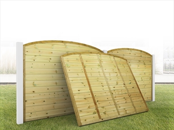 Convex Contemporary Fence Panel (6ft x 4