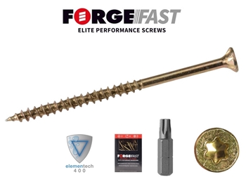 Forgefast Elite Low-Torque Woodscrews - 4.0 x 30mm (Box Of 200) 