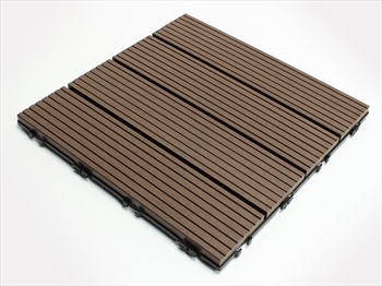 Interlocking Composite Decking Tiles 295mm x 295mm (Redwood)