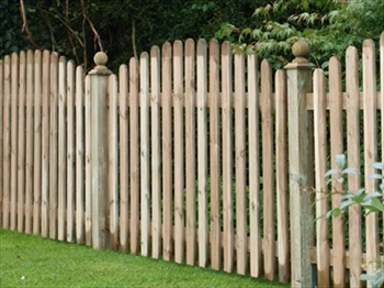 Convex Round Top Picket Fence Panel (1800mm x 1200mm)