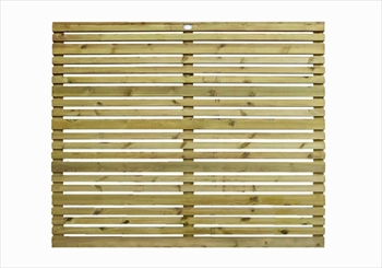 Green - Supreme Horizontal Slat PSE Fence Panel (1.8m x 1.525m) 