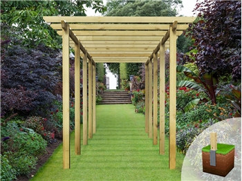 Village Walkway Pergola (W 2400mm x D 7200mm)