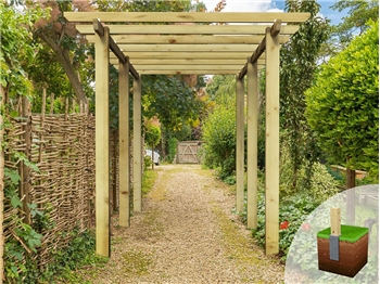 Heavy Duty Village Walkway Pergola (W 2400mm x D 4800mm)