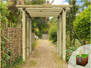 Heavy Duty Village Walkway Pergola (W 2400mm x D 3600mm)