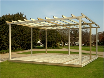 Standard Decking Kit With Pergola 4.8m x 4.8m (No Handrails)