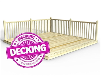 Reject Discount Decking Kit 2.4m x 4.8m (With Handrails)