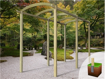 Contemporary Colonnade Pergola (W 1800mm x D 4800mm)
