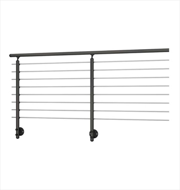 Prova 8 Anthracite Handrail Extension Kit 2000mm (Wall Mounted)