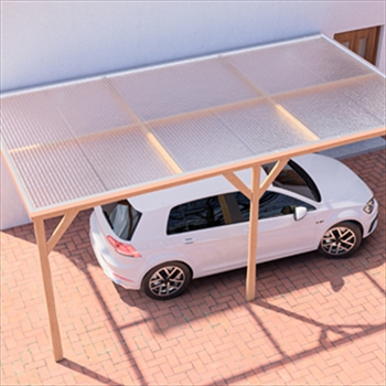Clickfit Polycarbonate Panel 3000mm x 528mm x 16mm Clear