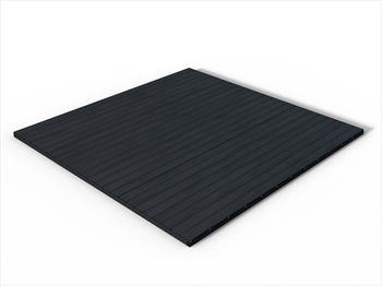 RealGroove™ Bark Effect Ebony Solid Composite Decking Kit (3.6m x 3.6m)