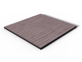 Castle Top Redwood Solid Composite Decking Kit (2.4m x 2.4m)